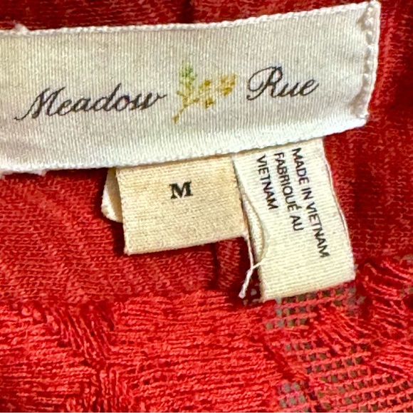 Meadow Rue Anthropologie Paso Doble Mixed Media Cotton Embroidered Cardigan - Picture 12 of 13